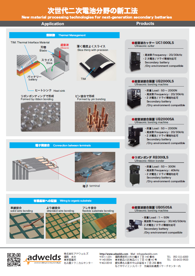 次世代二次電池分野の新工法